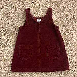 Old Navy - fall baby girl jumper dress 6- 12 mos worn once